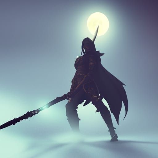 Dark Fantasy Rogue with Glowing Daggers