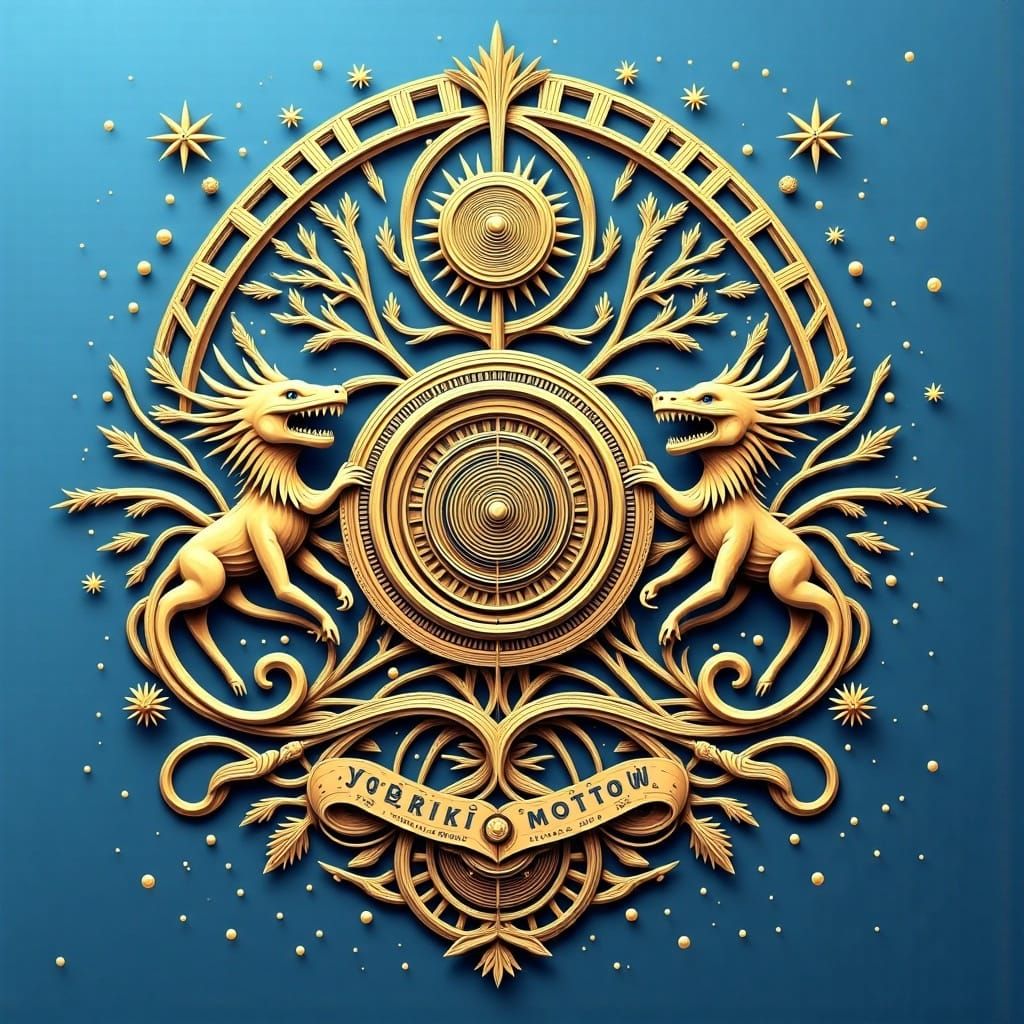 Majestic Family Crest in Buchanan Clan Tartan with Heraldic ...