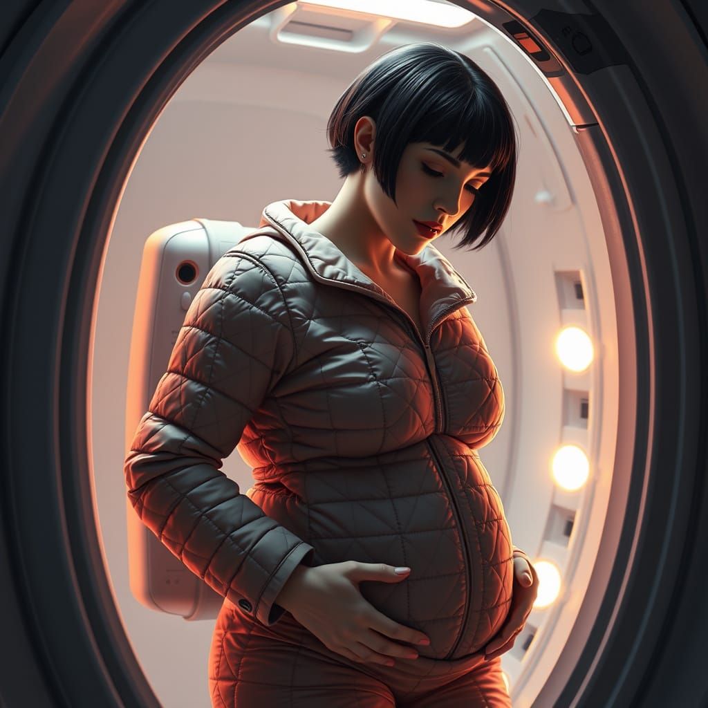 Mother Suit: A Pregnant Woman's Futuristic Sanctuary