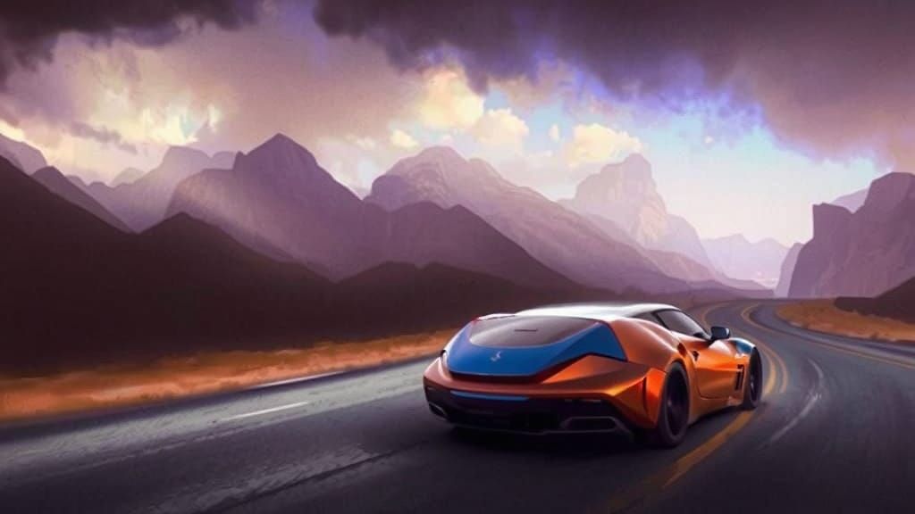 Rocky Mountain Road: Hyperdetailed Digital Art