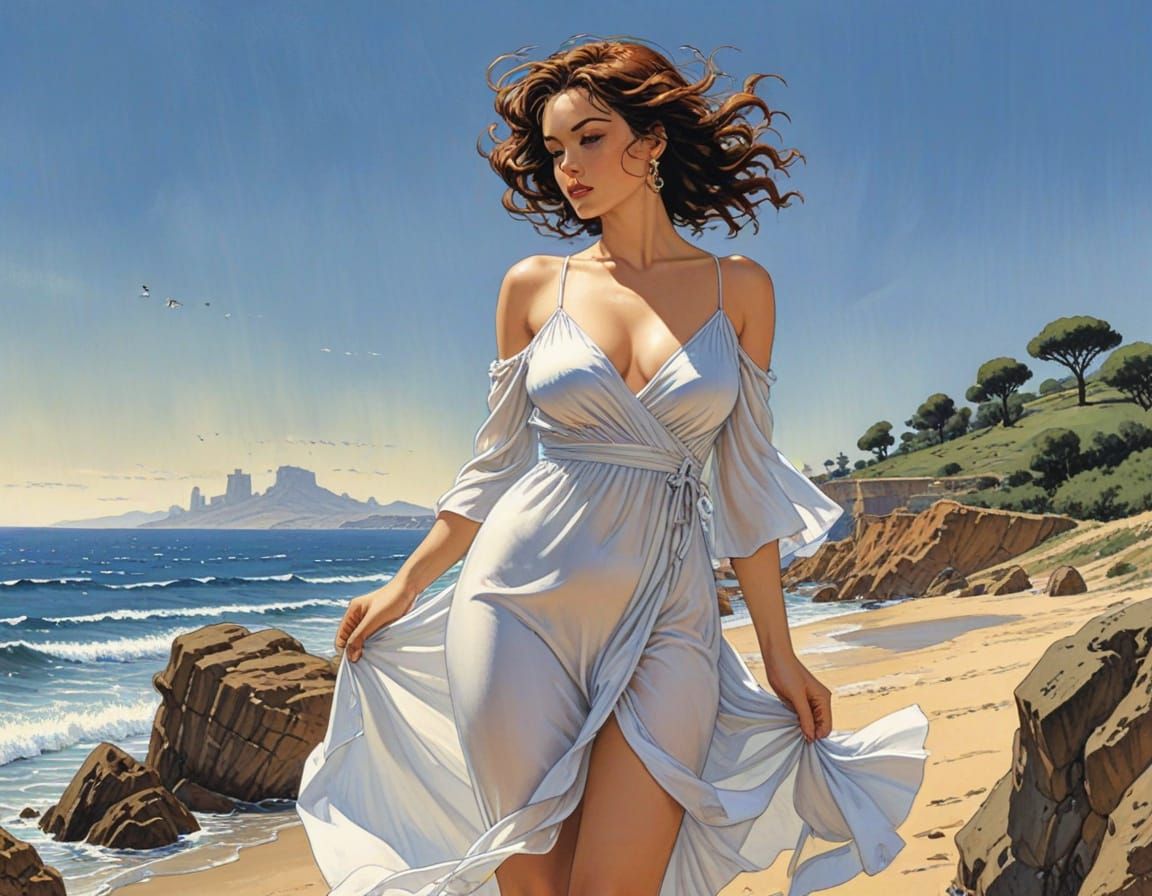 Dress in the Wind, a Sensual Comic Art