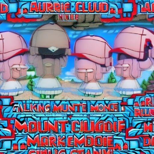 Absurd Comic Book Mount Rushmore Art