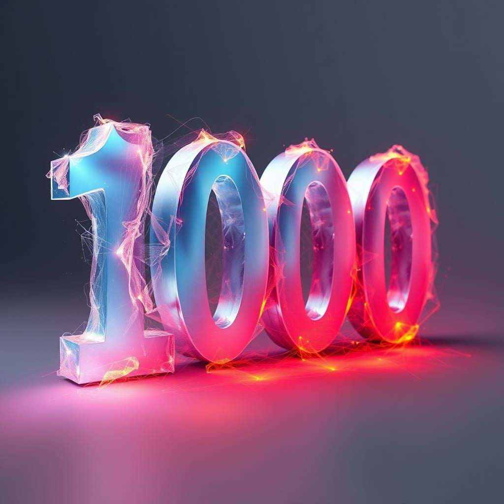 Abstract Art: The Number One Thousand