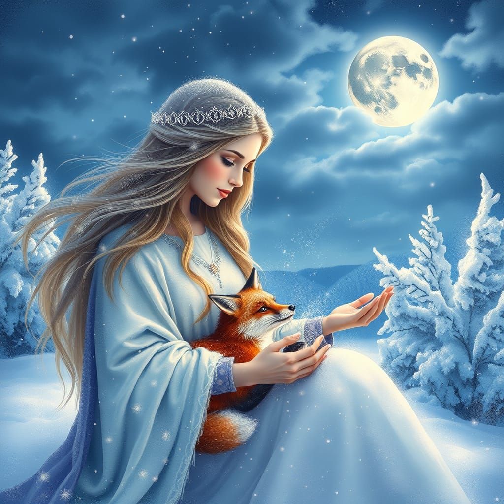 Slavic Goddess Morena's Winter Garden Slumber