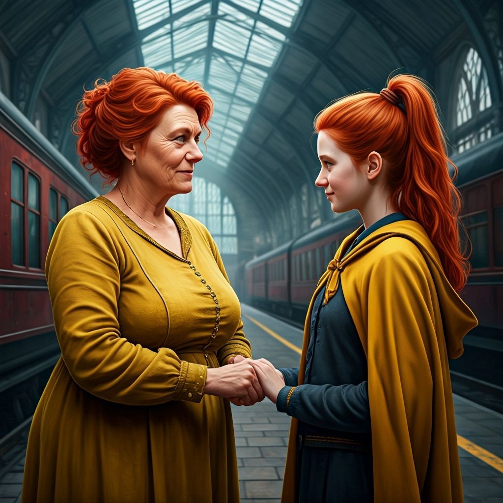 Molly Weasley Congratulates Granddaughter as Fantasy Art