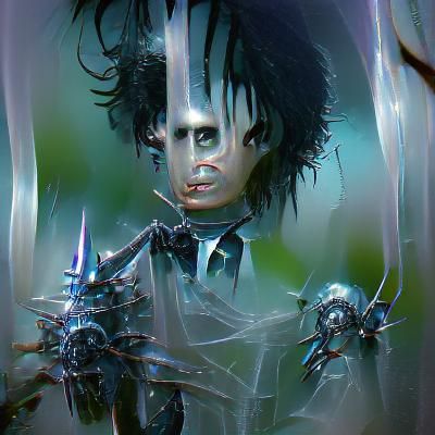 Edward Scissorhands Portrait in Sinister Style