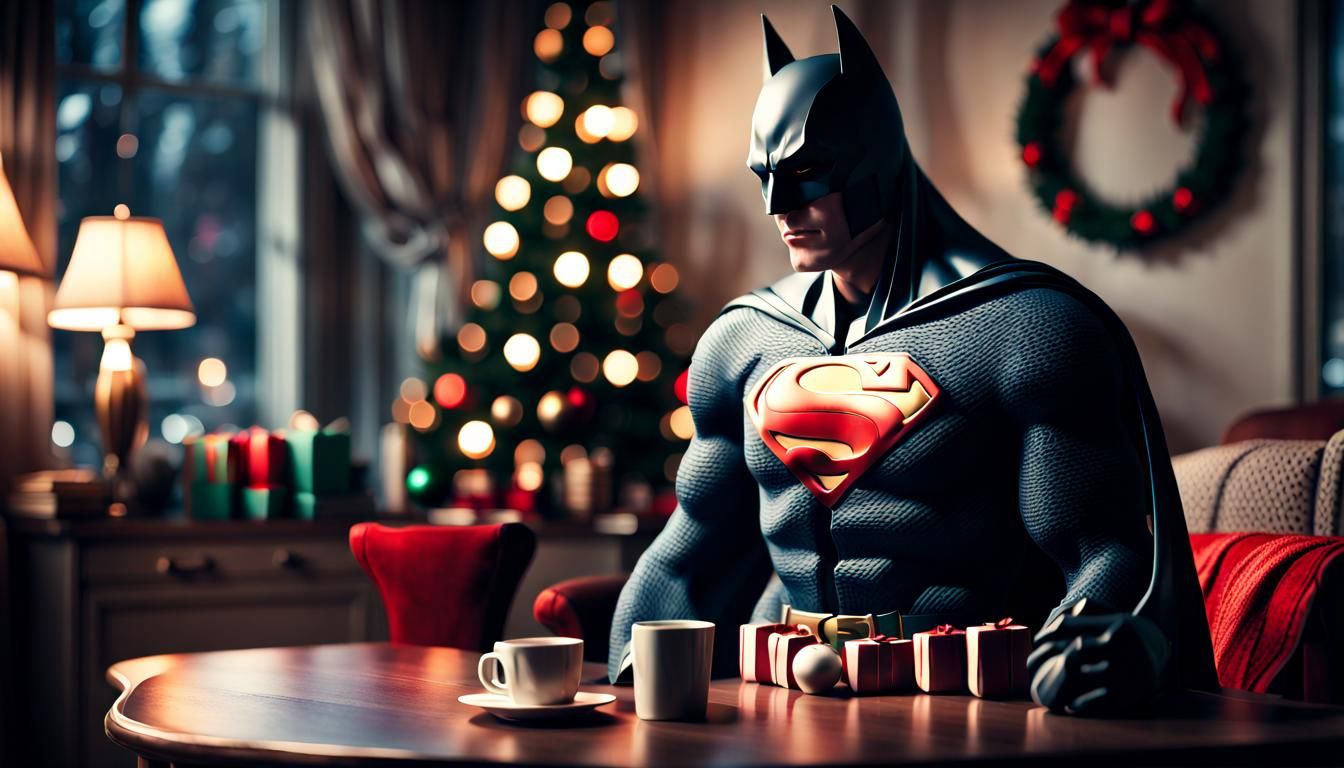 Batman's Christmas Sweater: A Superman Holiday Mashup