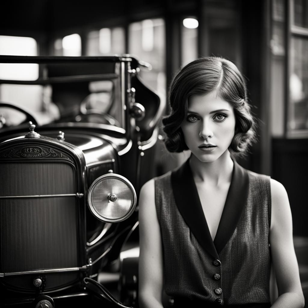 Anna Kendrick in 1920s Chicago Art Deco Style