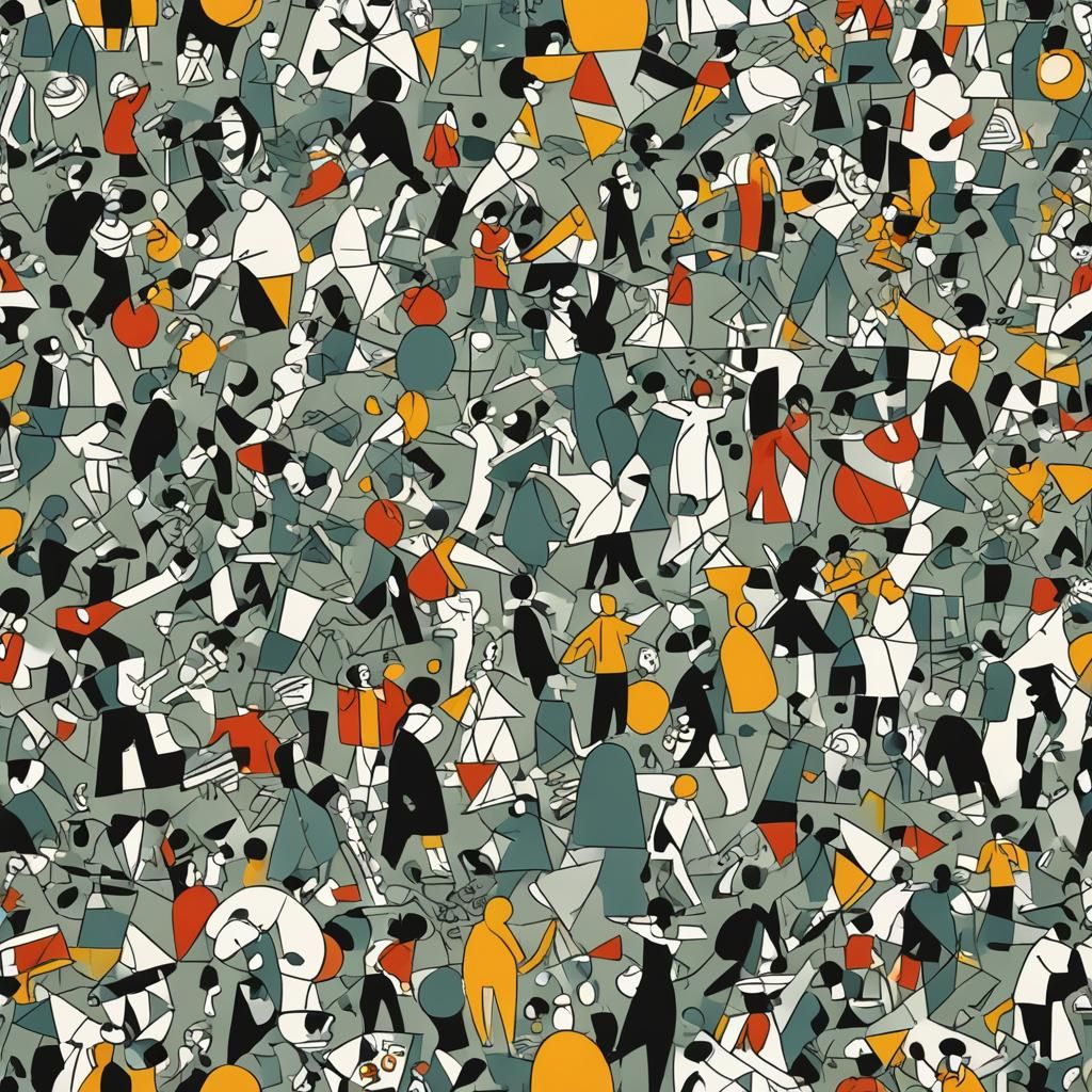 Dynamic Cartoon Character in Graphic Style