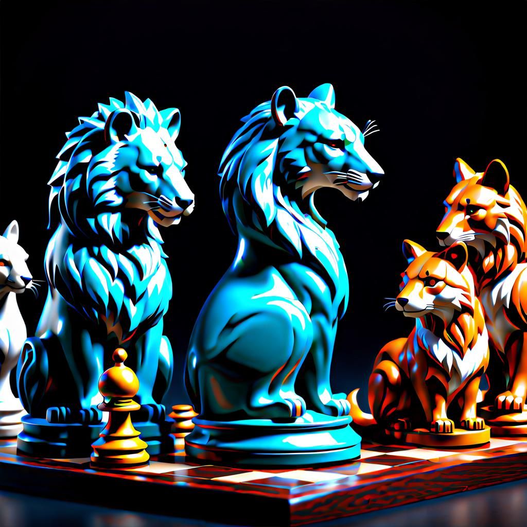 Dreamcore Wildlife Chess Pieces in 8K