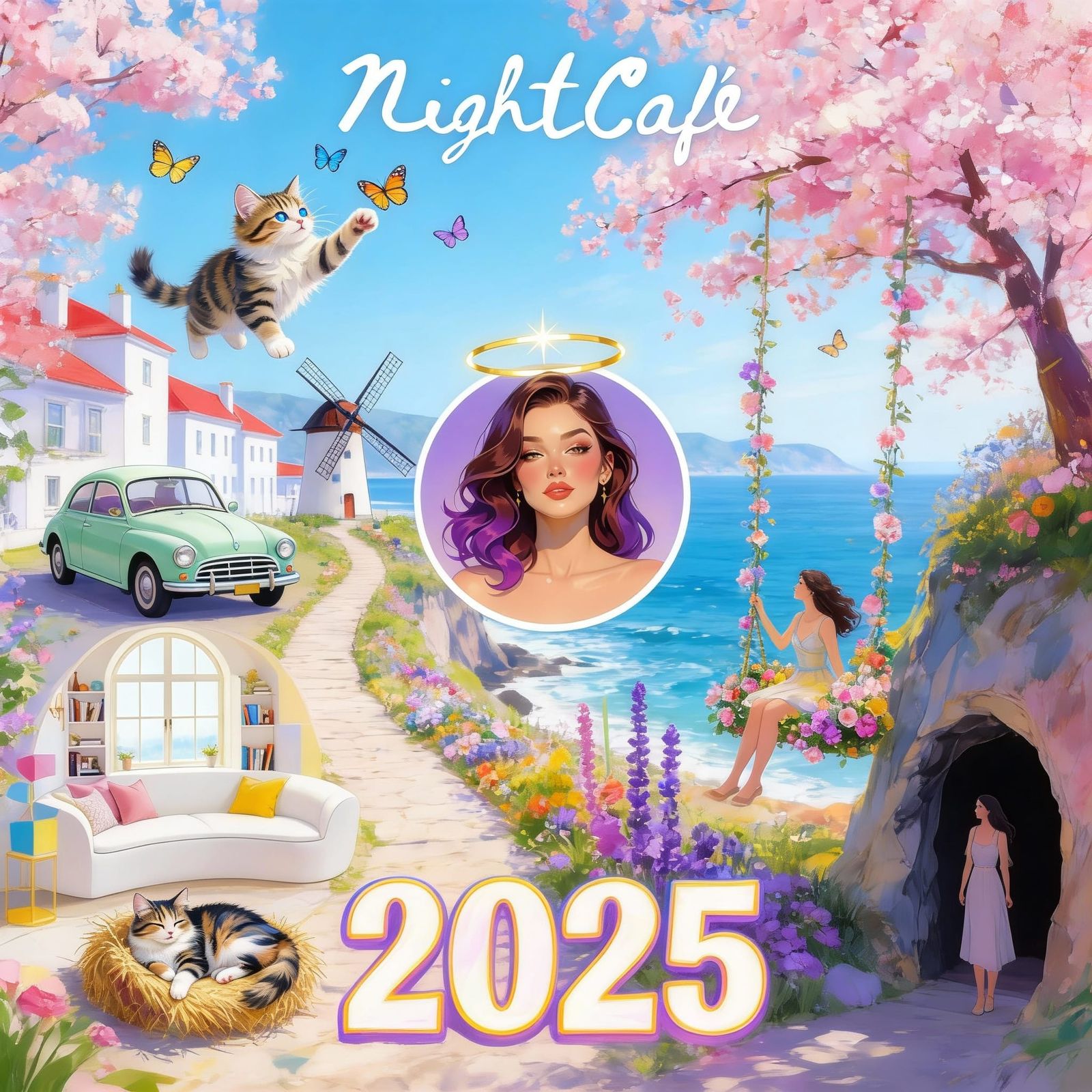 AI Collage of 2025 Artworks