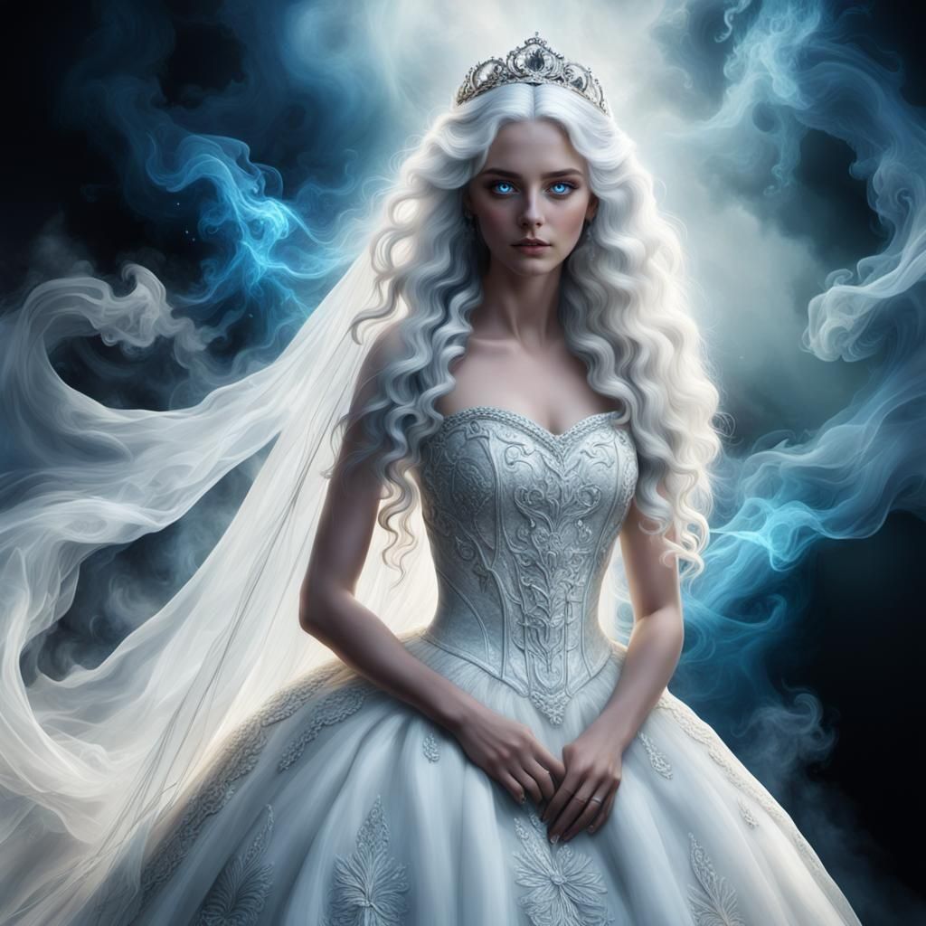 Princess in Wedding Dress: Digital Matte Painting