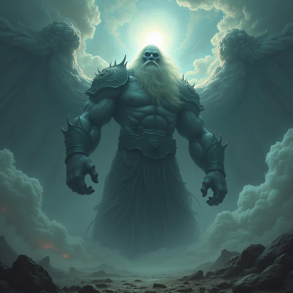 Imposing Pride God in Dark Mystical Realm