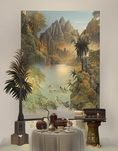 Surreal Storybook Dreamscape in Digital Art Style