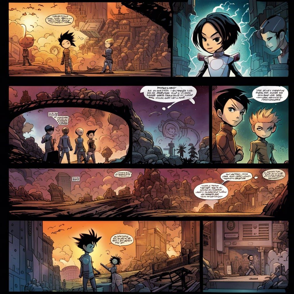 Code Lyoko Comic Strip in Modern Comic Art Style