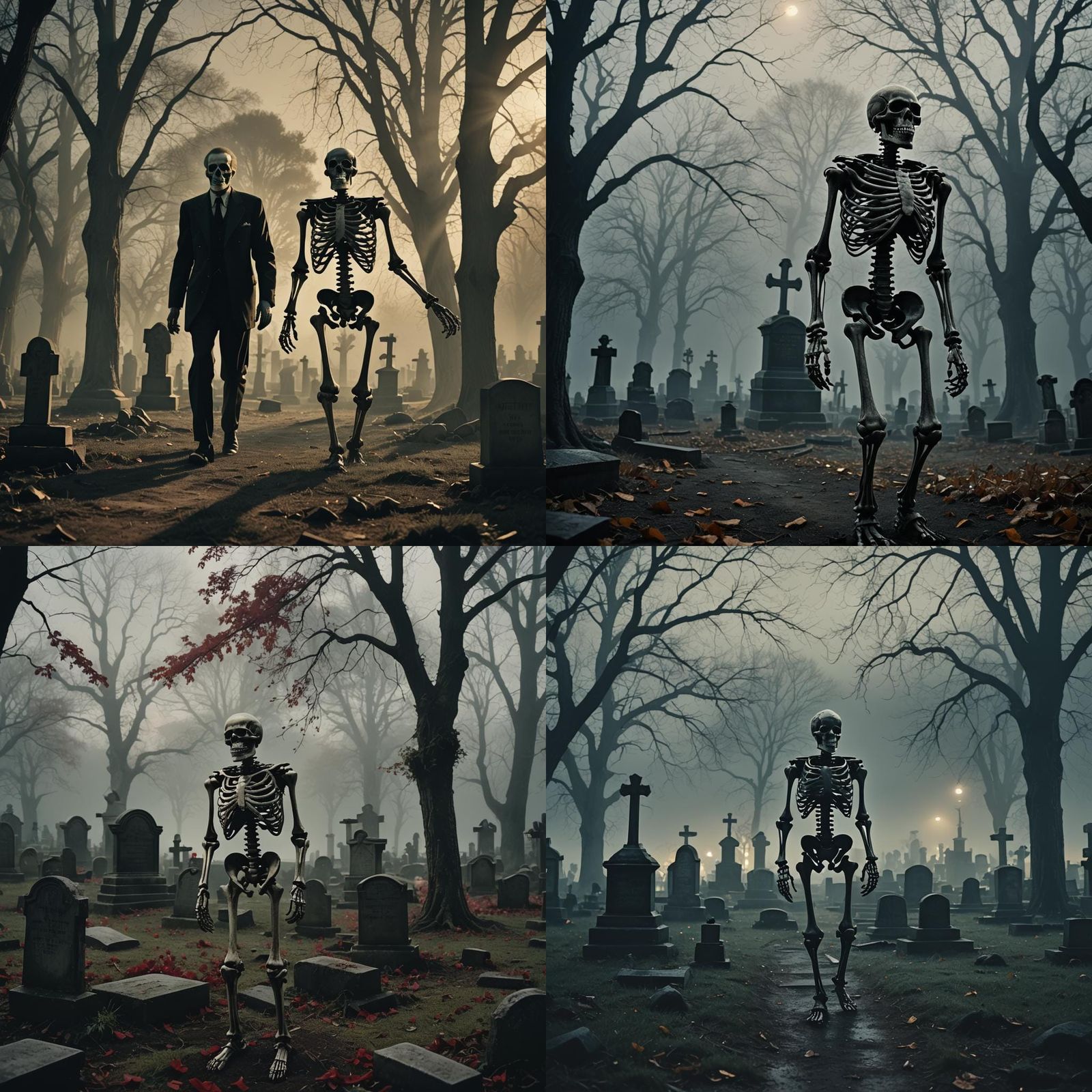 Skeleton Walks Cemetery: Cinematic Film Still