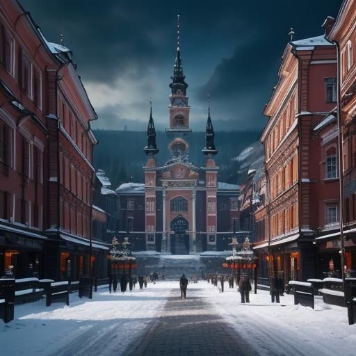 Royal Tourism Journey in Vilnius: Digital Matte Painting