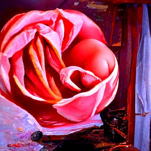 Woman's Portrait in Oil Paint Style