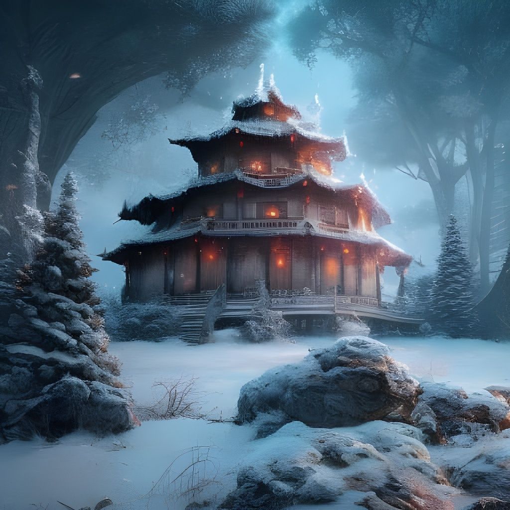 Detailed Christmas Landscape: Cinematic Winter Photography