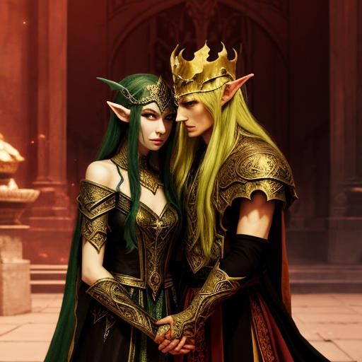 Elven Queen and Demon King: A Romantic Pairing