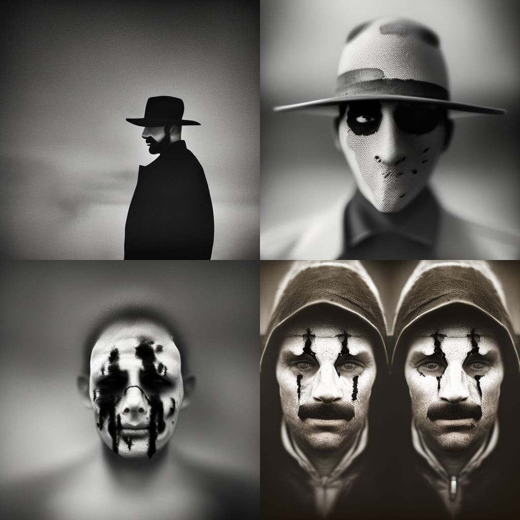 Watchmen's Rorschach: Evocative Close-Up Portrait