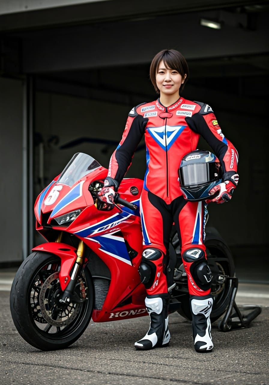 Japanese Racer and Her Honda CBR 600RR