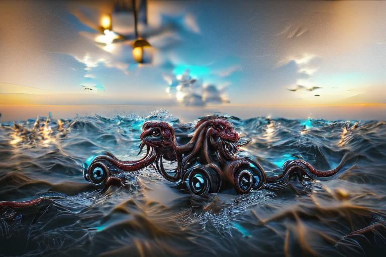 Majestic Kraken Emerges from the Deep