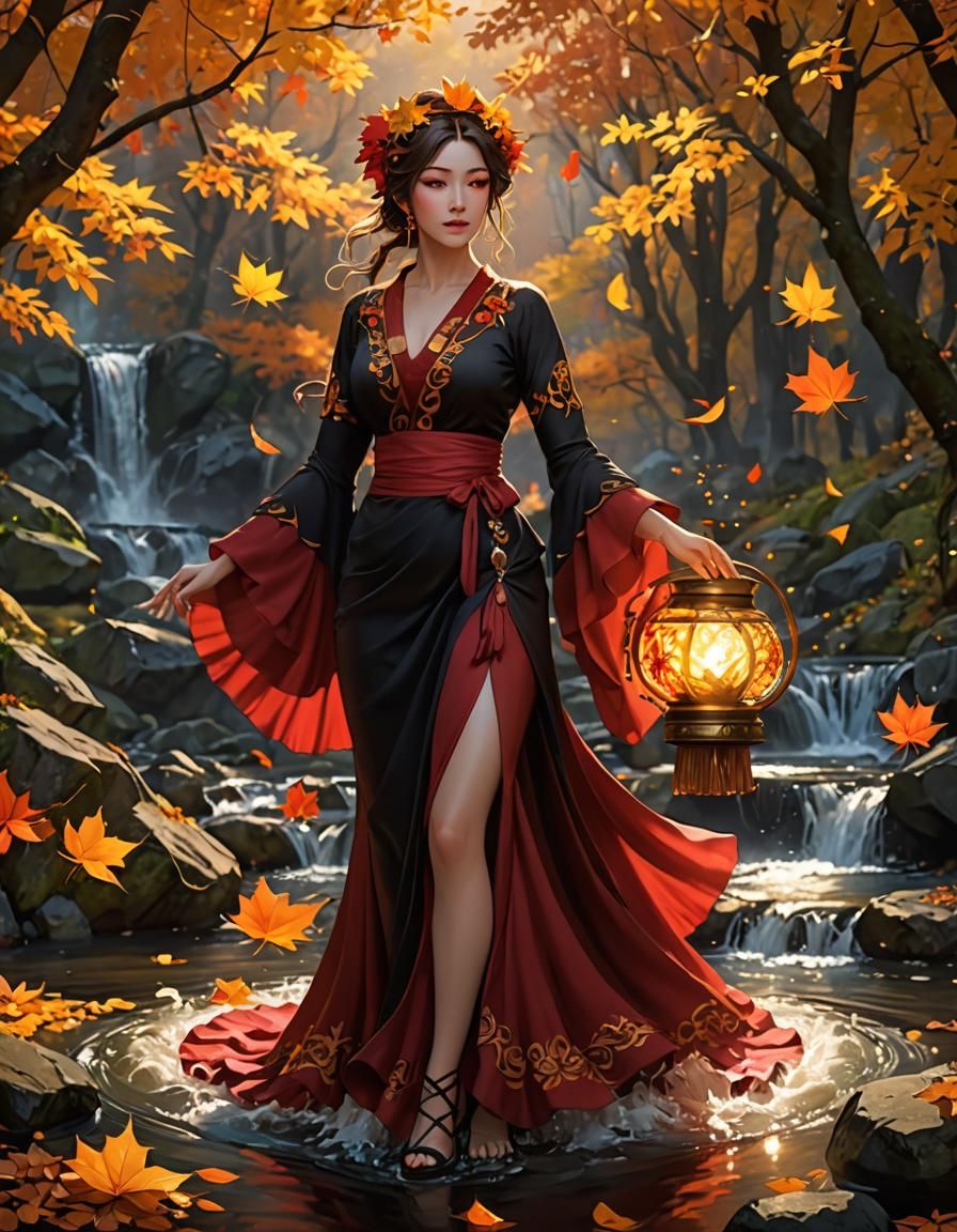 Mabon's Flowing Water Flamenco: 3D Anime Art