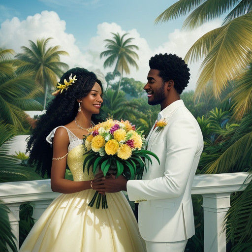 Caribbean Romance in Ethereal Dreamscapes