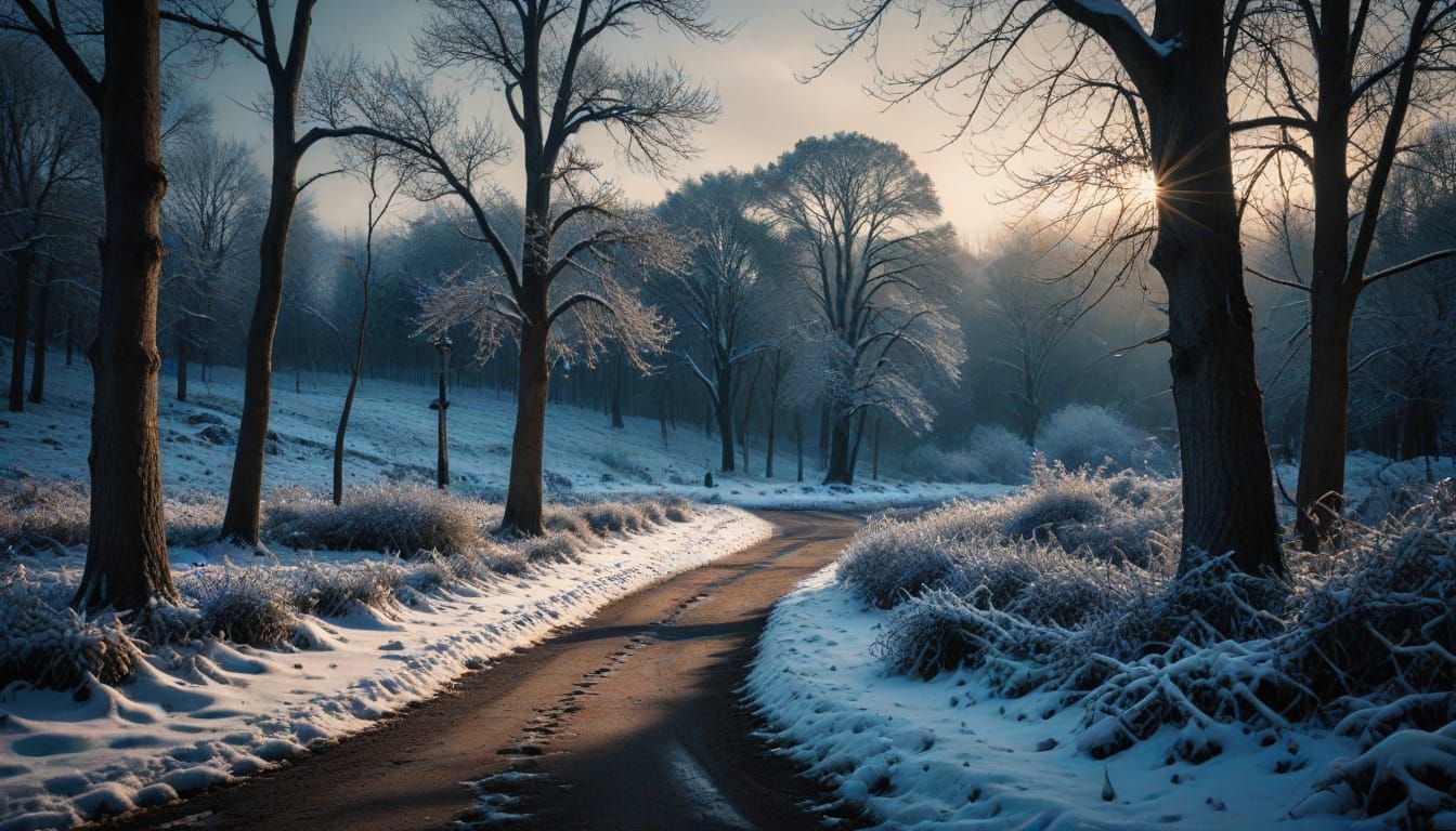 A Memory in Winter: Hyperrealistic Landscape