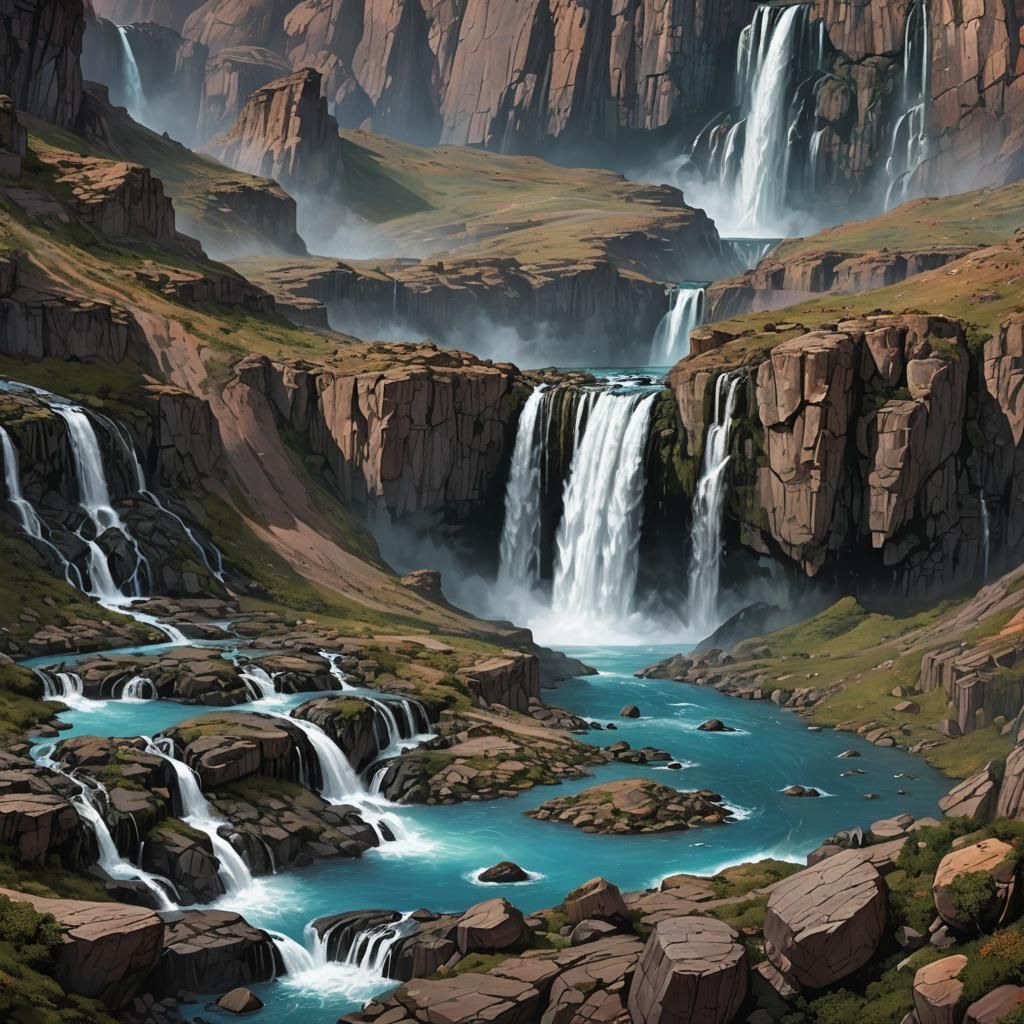 Interplanetary Waterfall in Unreal Engine 5