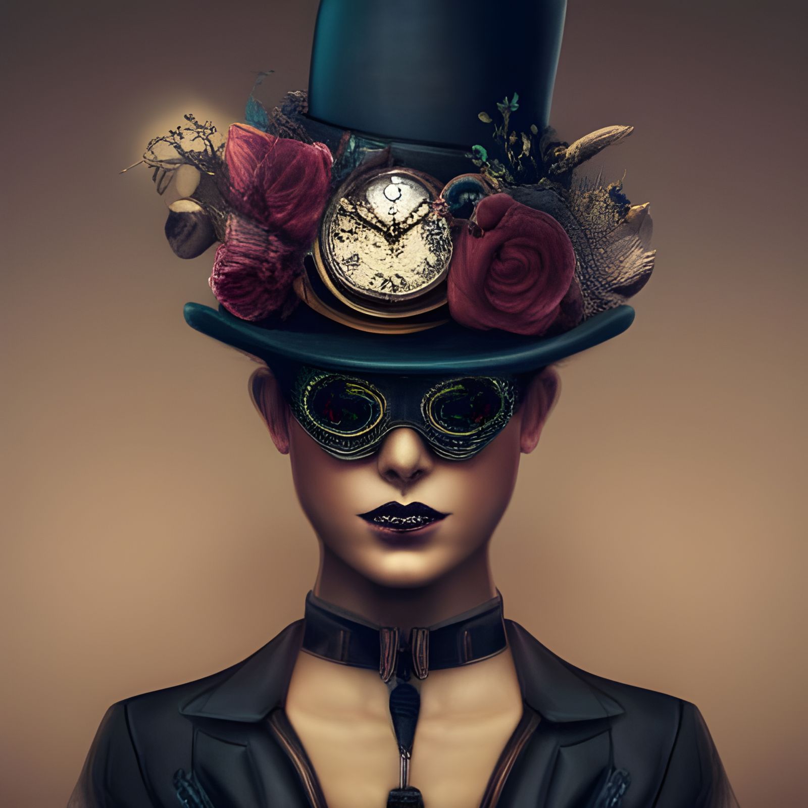 Steampunk city boss-lady