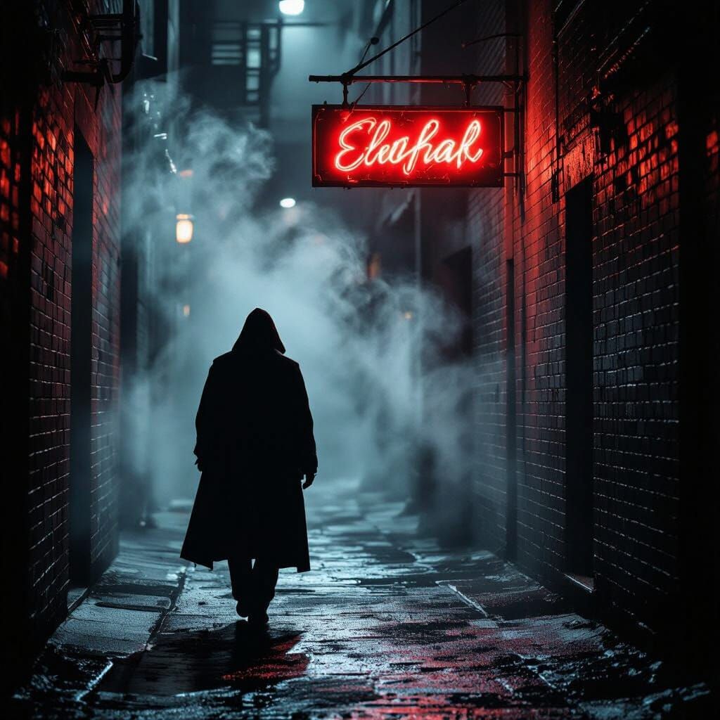 Mysterious Stranger in Noir Alley
