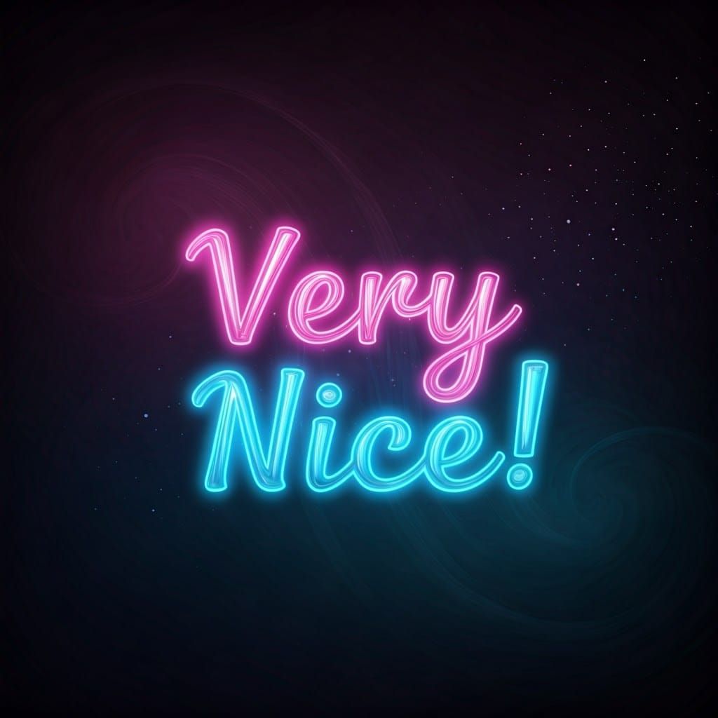 Radiant 3D Neon Sign: Very Nice!