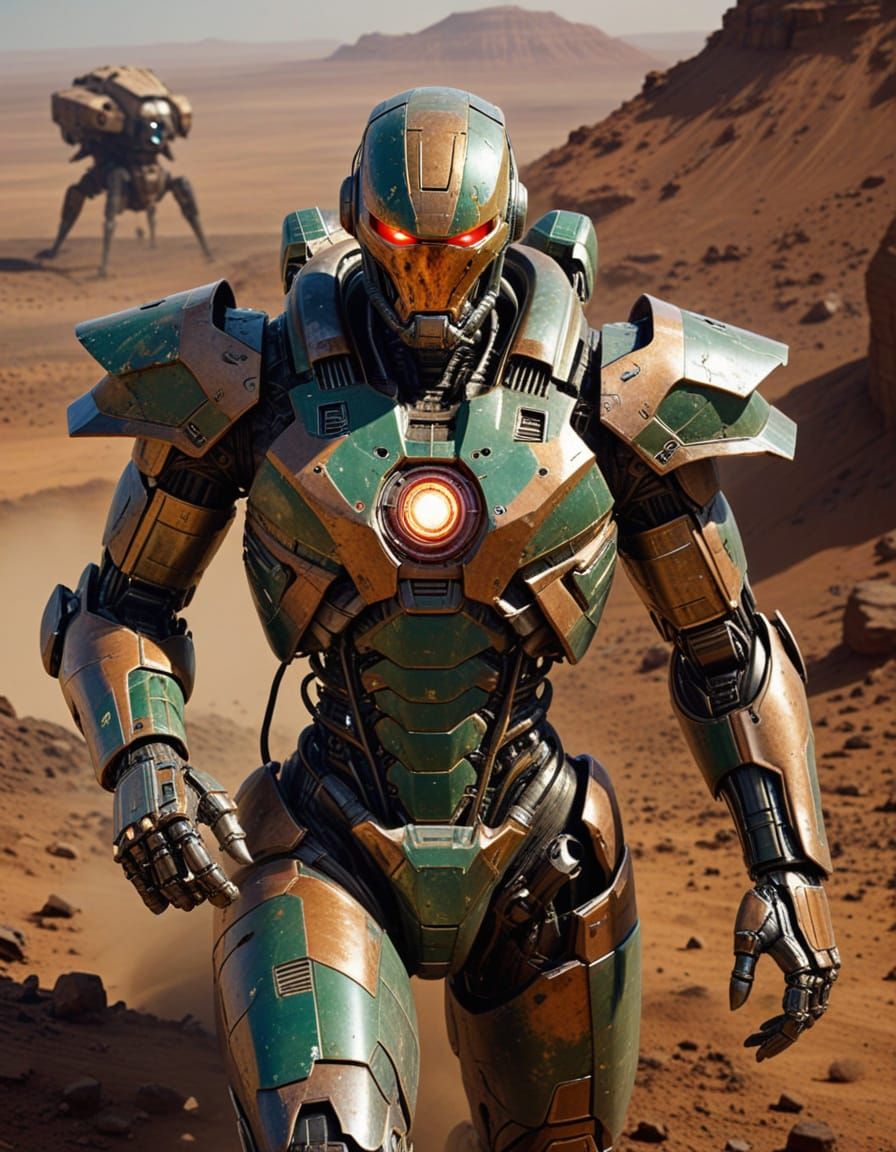 Giant Robot Emerges From Martian Soil