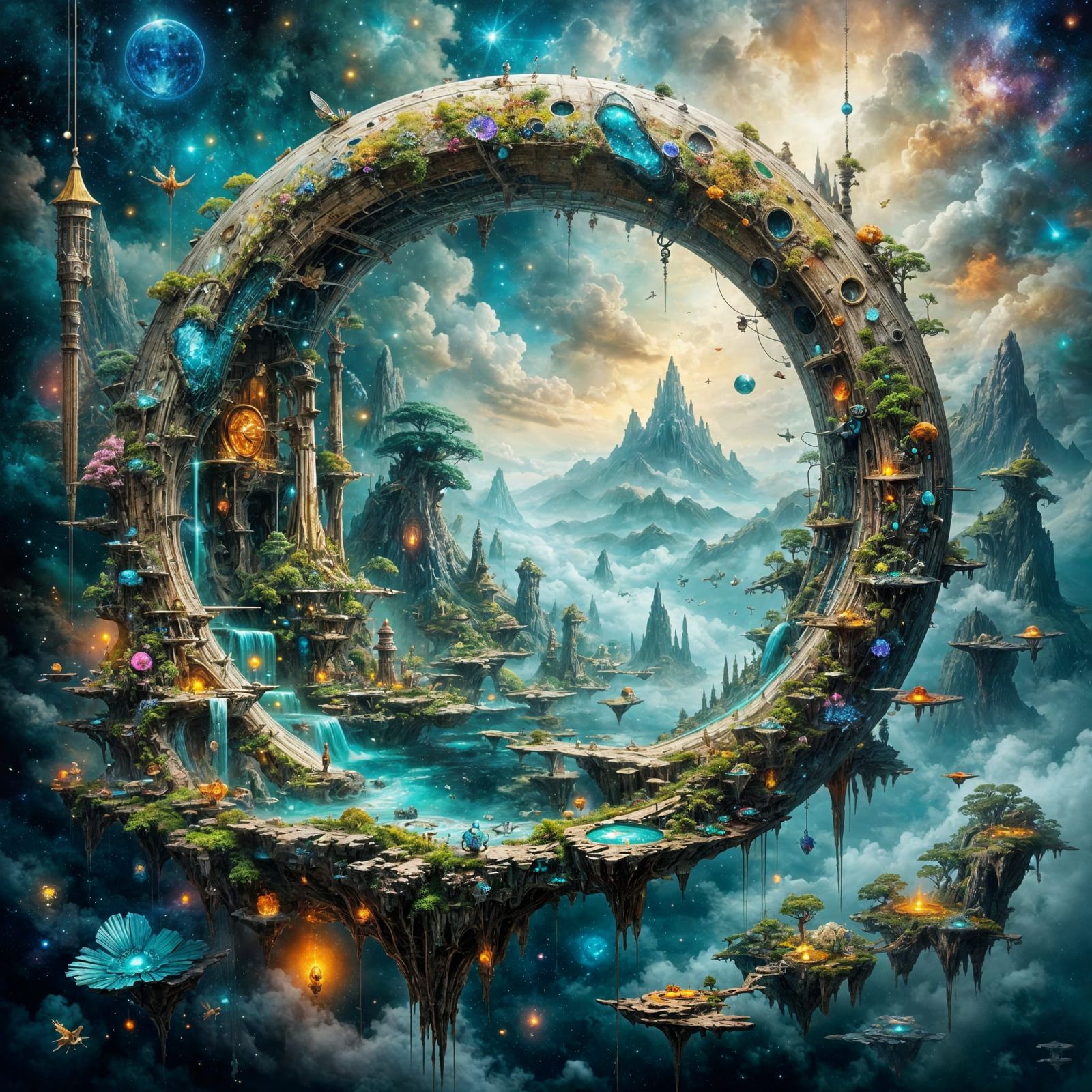 Cosmic Ring World: A Sci-Fi Ecosystem