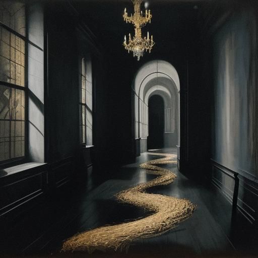 Ethereal Embrace: Expressionist Ghosts in a Labyrinth