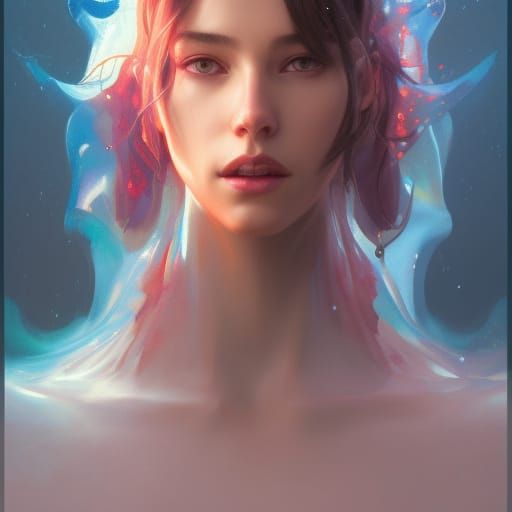 Sacred Portrait in Hyperdetailed Digital Art Style