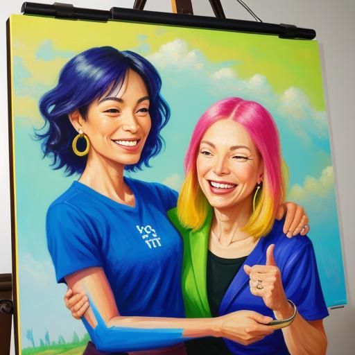 Wellness Coach Celebrates Client Milestone in Oil Painting