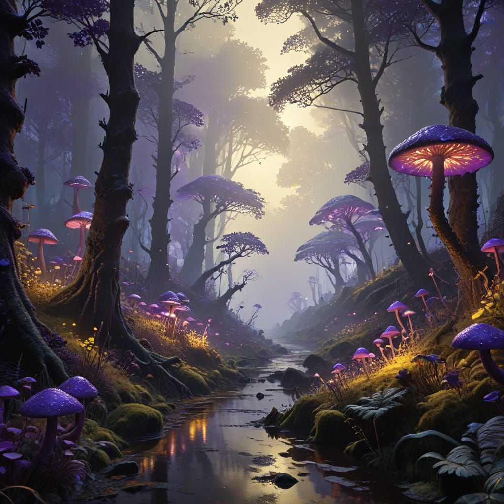 Enchanted Forest Figure in Dark Fantasy Style