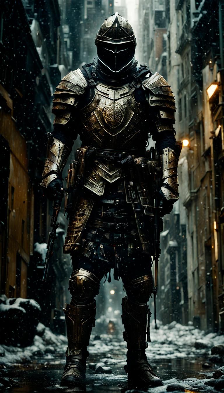 Stoic Knight Assassin in Camouflage Armor