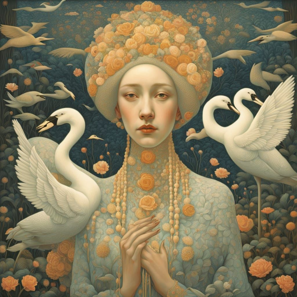 Women Rise Up in Dreamlike, Surreal Landscape with Symbolic ...