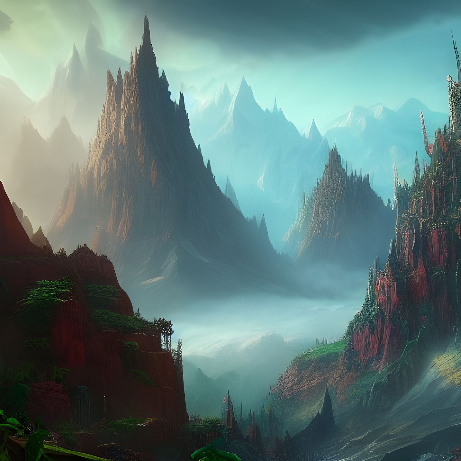 Fantastical Detailed Matte Painting of LOL