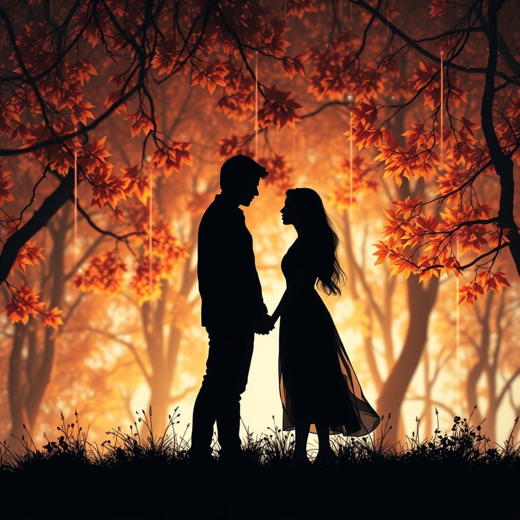 Ethereal Whimsy in Autumn-Spring Fusion Art