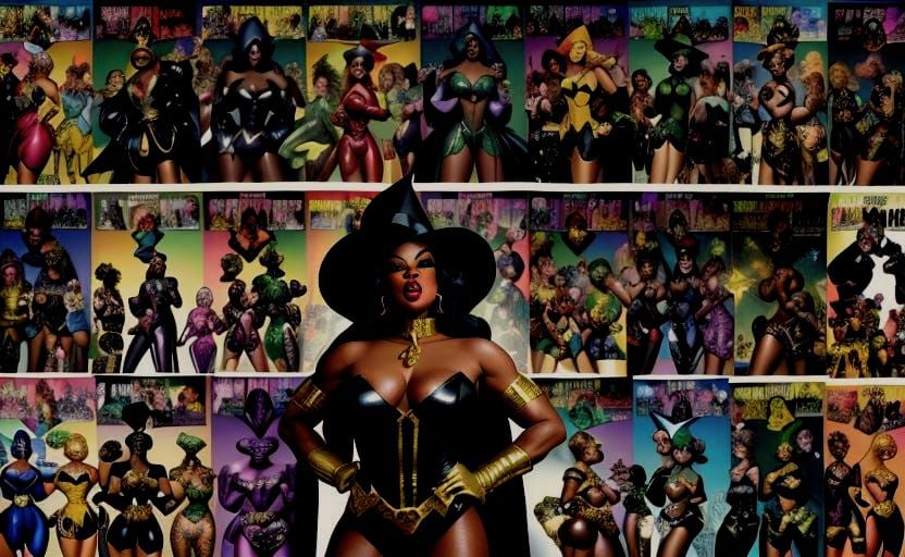 Hip Hop Santa Drag Couture in Comic Book Style