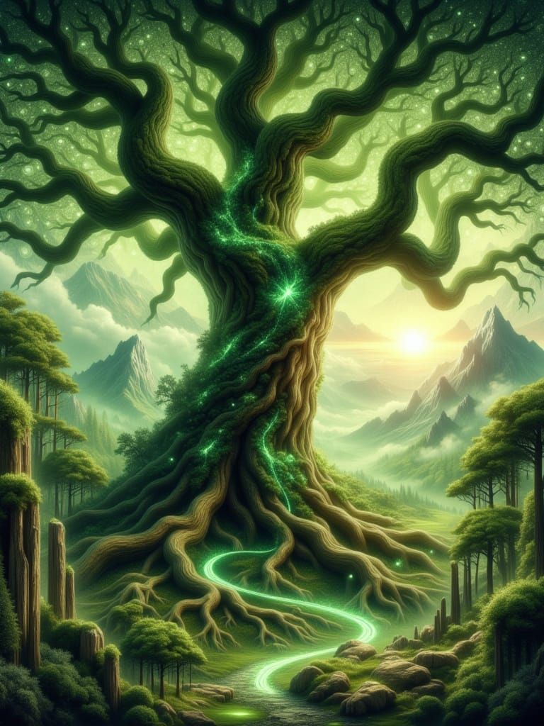 Majestic Ent in a Mystical Forest Scene