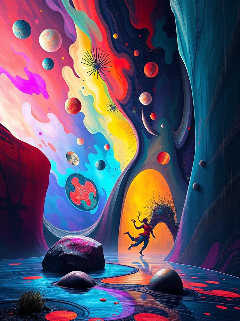 Surreal Fantasy Art in Minimalist Style