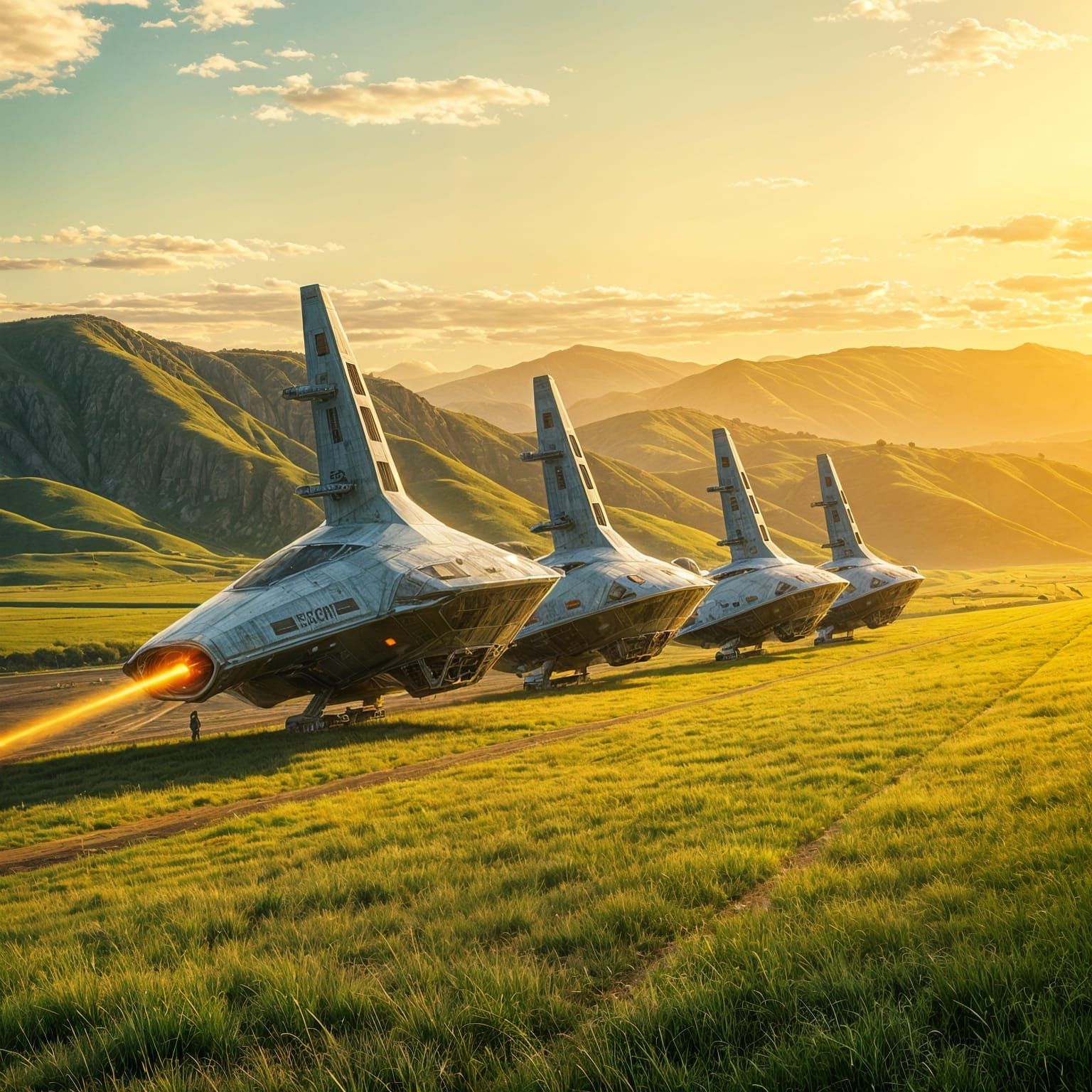 Galactic Invasion at Sunset over Green River WY