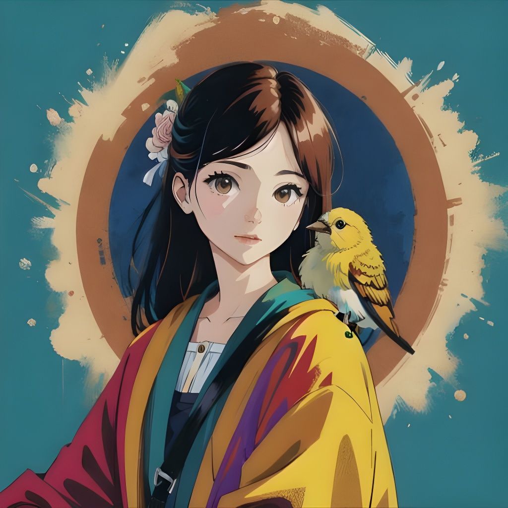 AI Image of Person with Bird