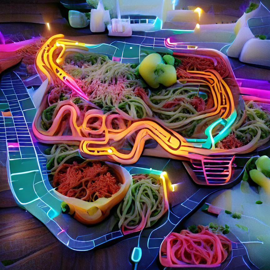 Neon Spaghetti Racetrack